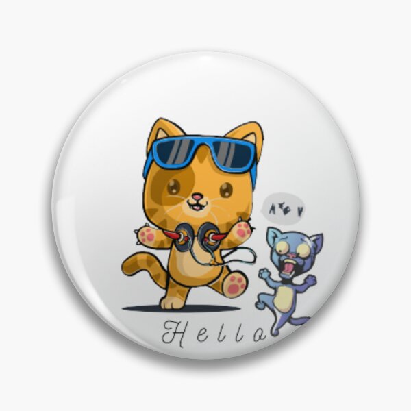 Item preview, Funny cat t shirt hello cat stickers designed and sold by Sanvente.