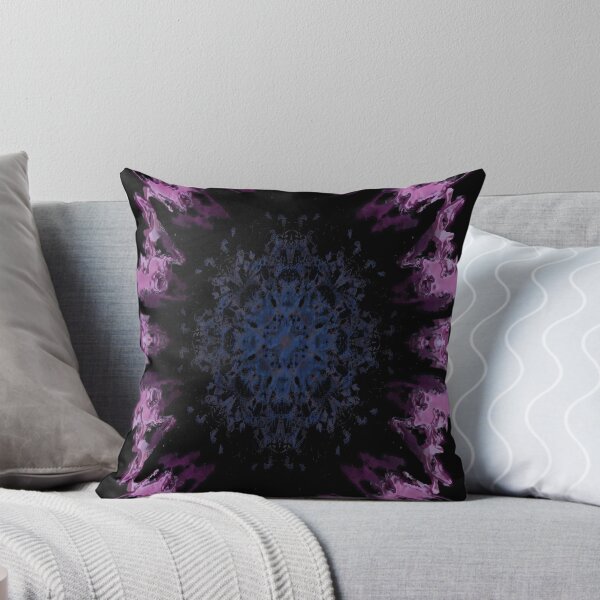 Inkblot - African Daisy Throw Pillow