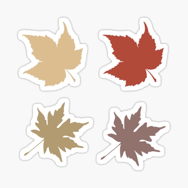 Fall Leaves - Autumn and Fall Leaves in Multiple Colors Sticker