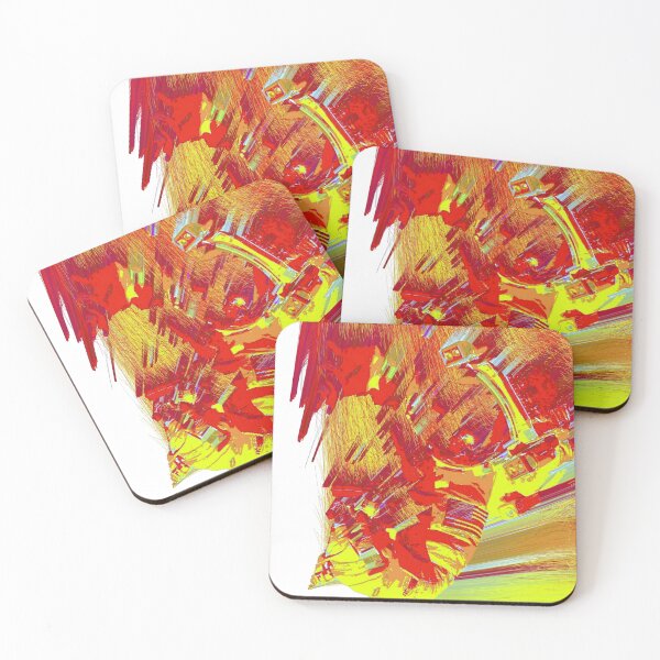 Item preview, Psychedelic Astronaut in Yellows and Reds designed and sold by JWCoenMathArt.