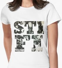 Klebrige Finger Tailliertes T-Shirt