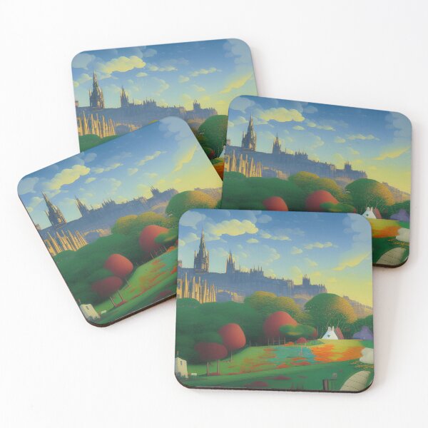 Item preview, Creative impression Edinburgh castle skyline designed and sold by relaxedland.