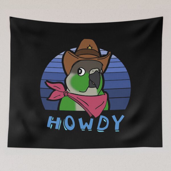Item preview, Aesthetic Howdy Cowboy Green Cheeked Conure  designed and sold by sumbaypuilan3.