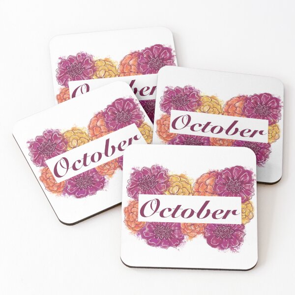Item preview, Diseño floral de octubre designed and sold by missmann.