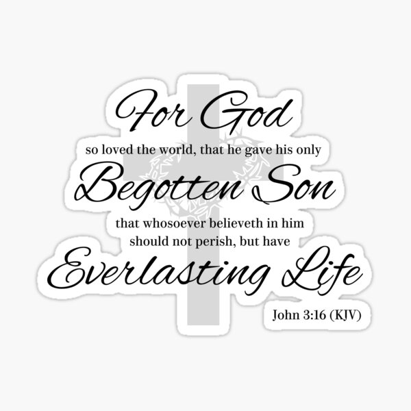 Item preview, John 3:16 Bible Verse Minimalist Design designed and sold by Tammy Marie Russell.