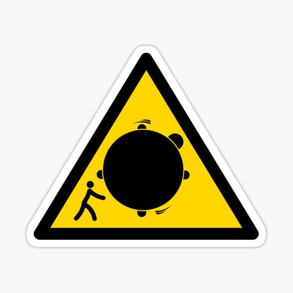 Item preview, WARNING INFLATION SIGN (BLACK) designed and sold by JankHyena.
