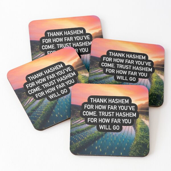 Item preview, Thank Hashem for how far you have come, trust Hashem for how far you will go. Always trust Hashem designed and sold by Stories To Inspire - Motivational Jewish Quotes.