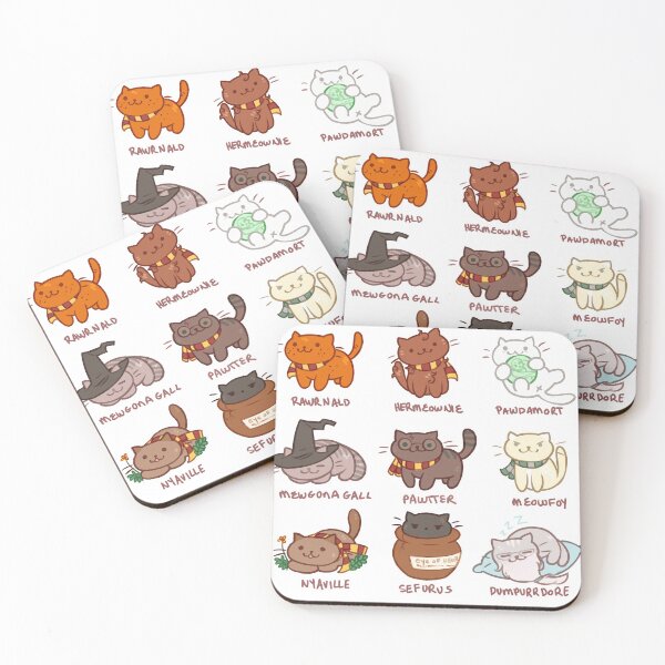 Hairy Pawtter Coasters (Set of 4)