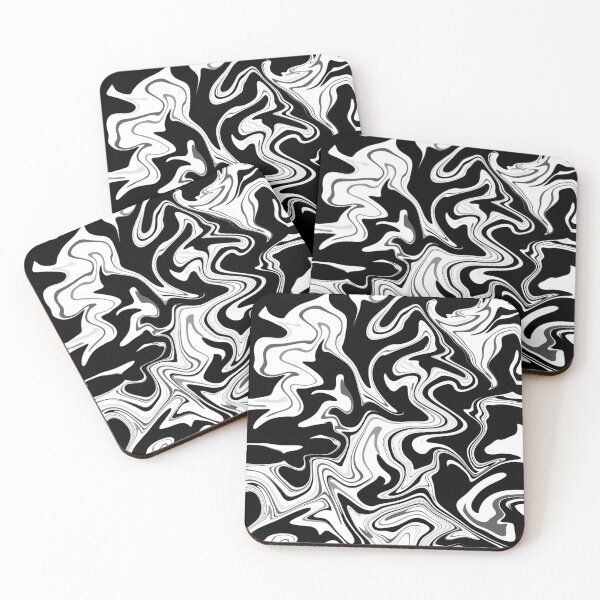 Item preview, Black White Monochrome Abstract Swirl Pattern designed and sold by AbstractGlories.