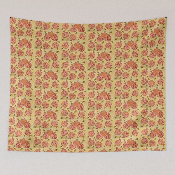 Item preview, Pomegranates in yellow designed and sold by SilviasColors.