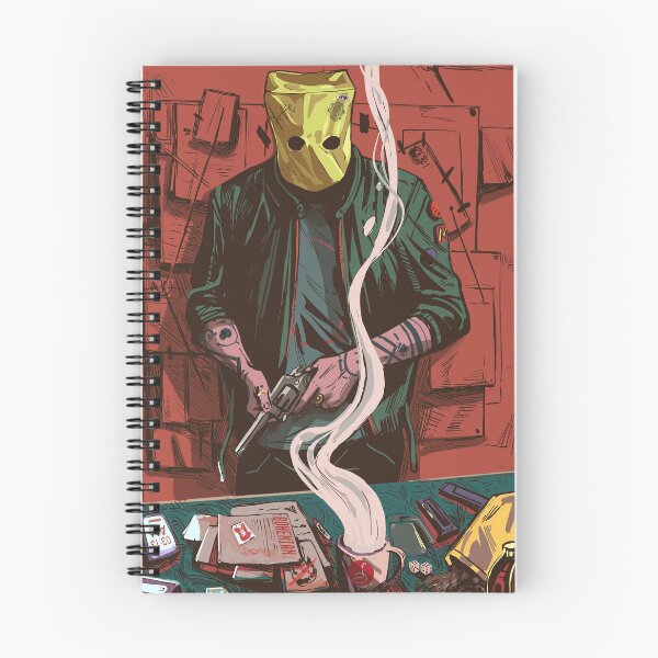 Item preview, Mafia Criminal man with paper bag head holding the gun illustration designed and sold by RAIID.