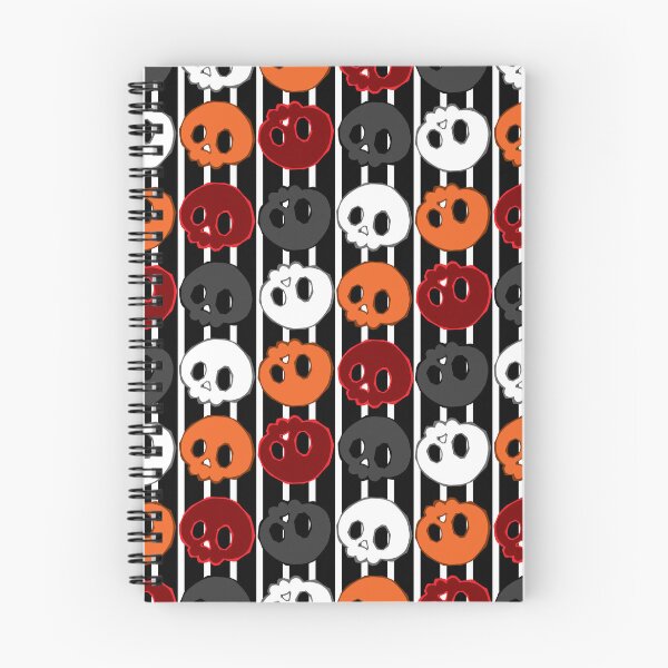 Item preview, Spooky Skulls Black and White stripe Halloween designed and sold by Artimas.