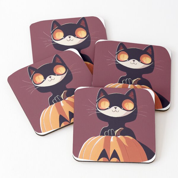 Item preview, spooky cat and a pumpkin designed and sold by Elite's Workshop.
