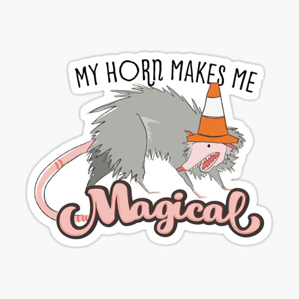 My horn makes me magical. Sticker