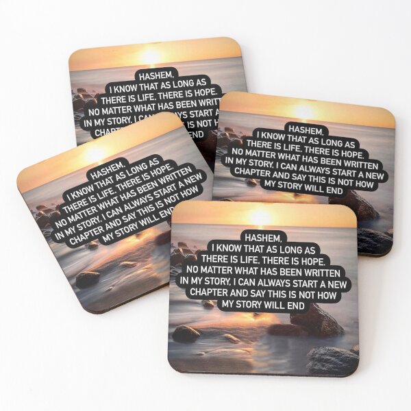 Item preview, Hashem I know that as long as there is life, there is hope, no matter what has been written in my story I can always start a new chapter and say this is not how my story will end designed and sold by Stories To Inspire - Motivational Jewish Quotes.