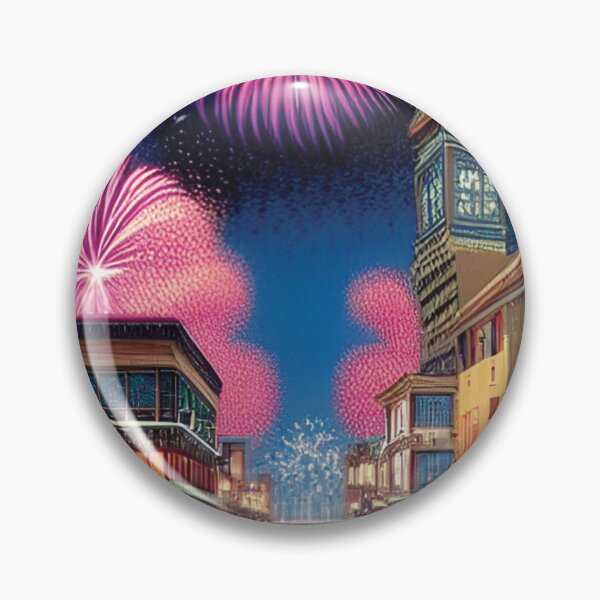 Item preview, Pink Fireworks over City Canal designed and sold by IWantHolidays.