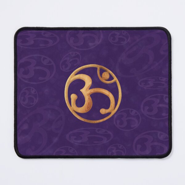 Item preview, Om Symbol wood carved on Purple background designed and sold by SignsOfSpirit.