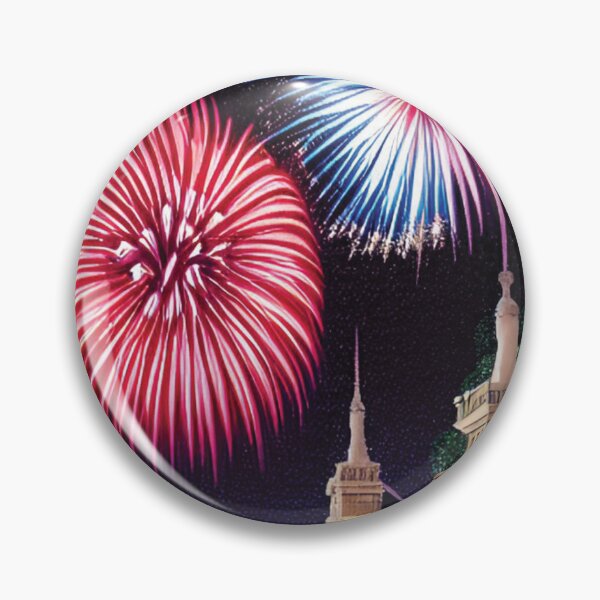Item preview, Pink and White Fireworks over River designed and sold by IWantHolidays.