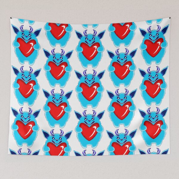 Item preview, Blue Cotton Monster With Heart designed and sold by missmann.