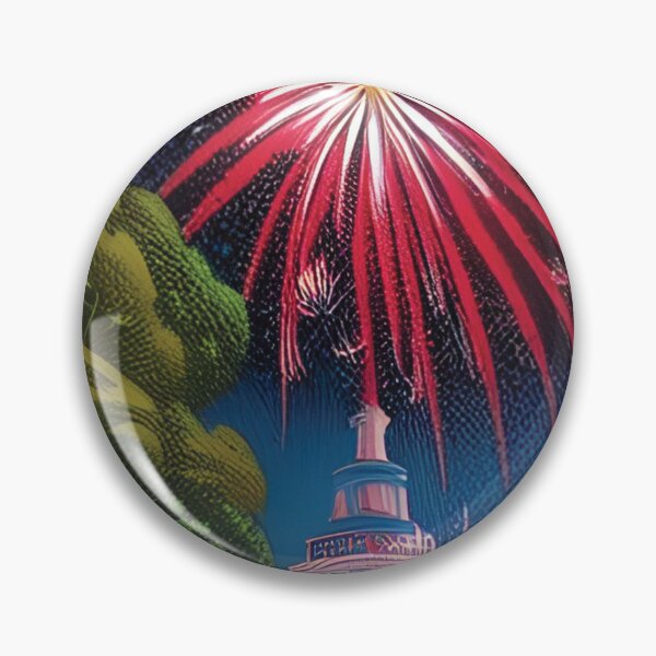 Item preview, Red Fireworks over Historical Building designed and sold by IWantHolidays.