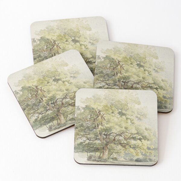 Item preview, Oak Tree Vintage Landscape Illustration designed and sold by livianasgifts.