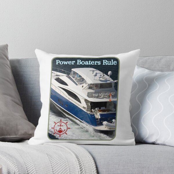 Power Boaters Rule Throw Pillow