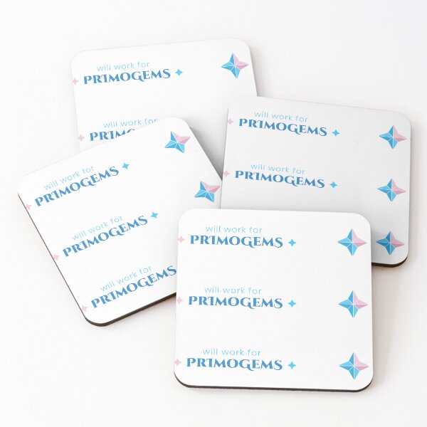Item preview, Will Work For Primogems Sticker Pack - Genshin Impact Funny Quote designed and sold by Subtlety.