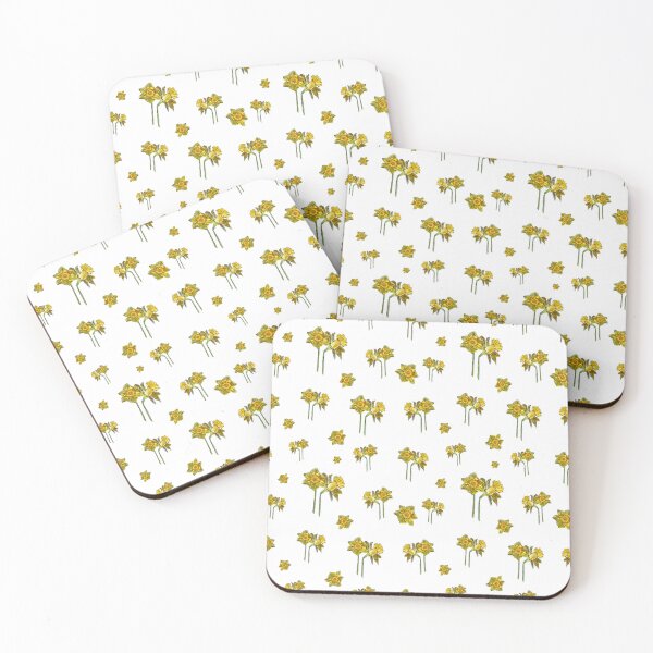 Item preview, Narcissus yellow bouquet bud hand drawn watercolor pattern designed and sold by Yana Mustafina | Boho Soulful Designs.