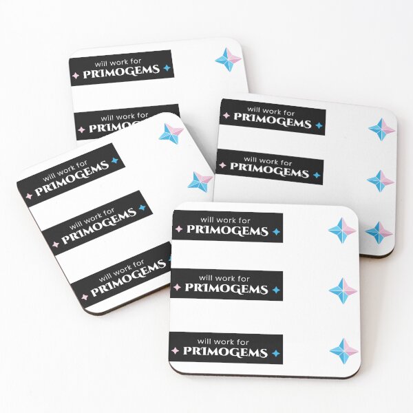 Item preview, Will Work For Primogems Sticker Pack - Genshin Impact Funny Quote designed and sold by Subtlety.