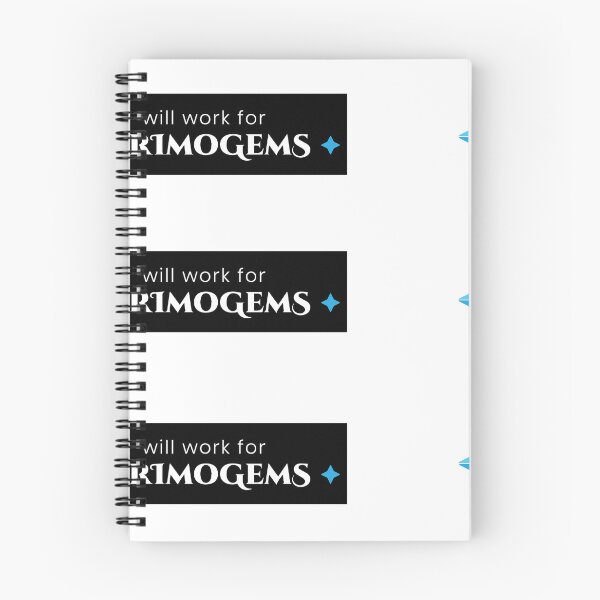 Item preview, Will Work For Primogems Sticker Pack - Genshin Impact Funny Quote designed and sold by Subtlety.