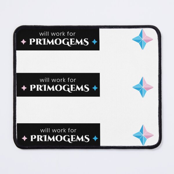 Item preview, Will Work For Primogems Sticker Pack - Genshin Impact Funny Quote designed and sold by Subtlety.