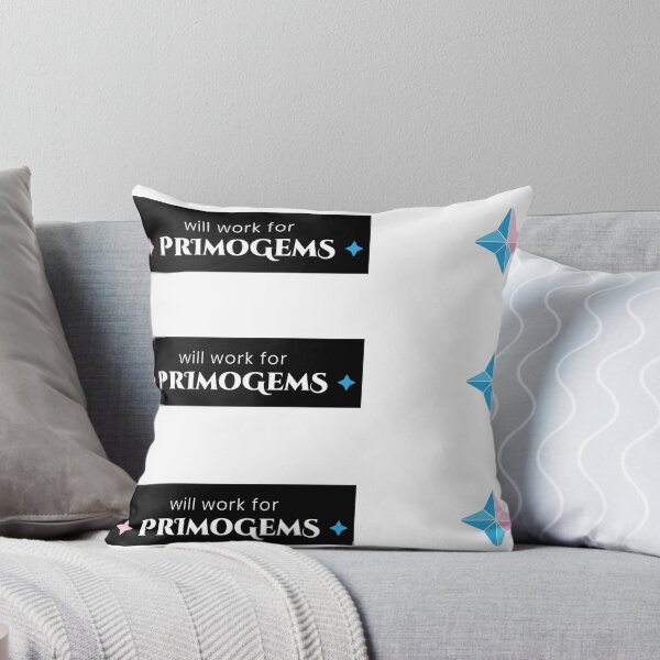 Item preview, Will Work For Primogems Sticker Pack - Genshin Impact Funny Quote designed and sold by Subtlety.