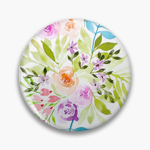 Item preview, A Flower Bouquet with Blue Leaves designed and sold by Orly Fuchs Galchen.
