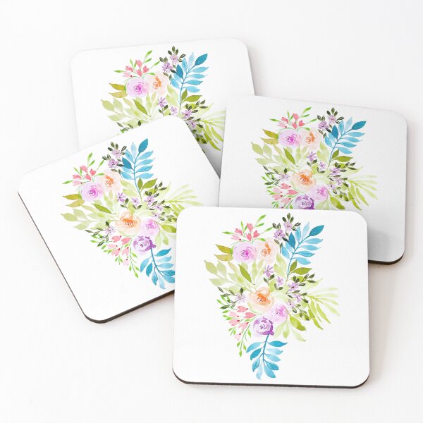 Item preview, A Flower Bouquet with Blue Leaves designed and sold by Orly Fuchs Galchen.