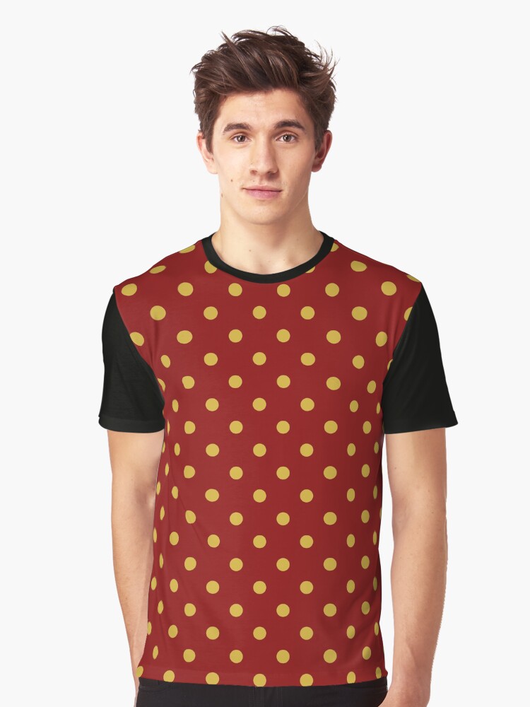 Gold polka dot shirt hotsell