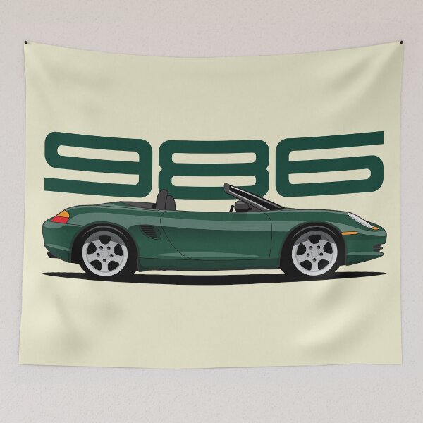 Item preview, Porsche 986 Boxster classic illustration Green designed and sold by blackdogshop.