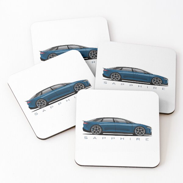 Item preview, Sapphire Electric Car Illustration designed and sold by blackdogshop.