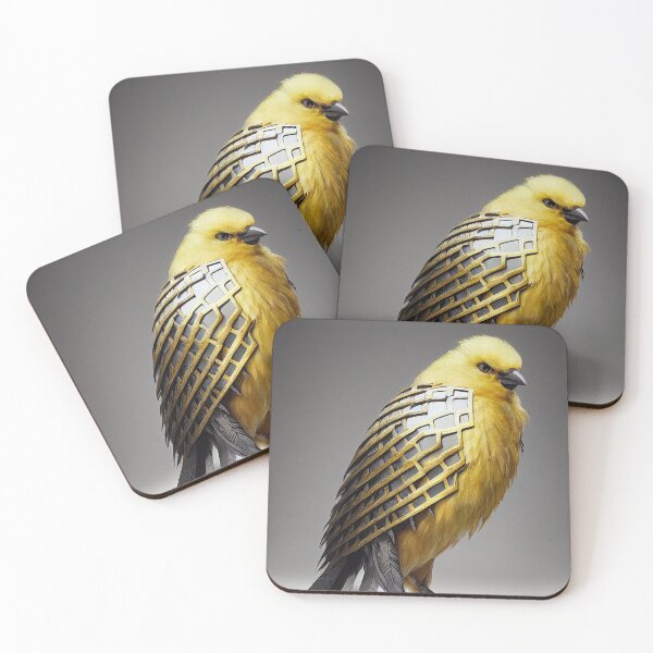 Item preview, Angry canary with stainless steel feathers and iron claws designed and sold by SingularityGeek.