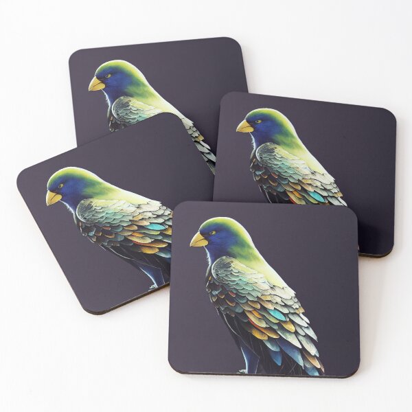 Item preview, Caique with multicolored feathers and penetrating gaze designed and sold by SingularityGeek.