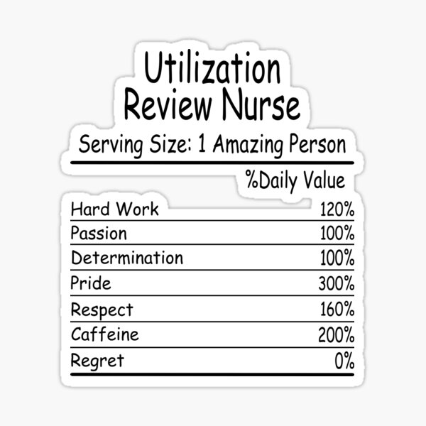 utilization-review-nurse-amazing-person-daily-value-sticker-for-sale