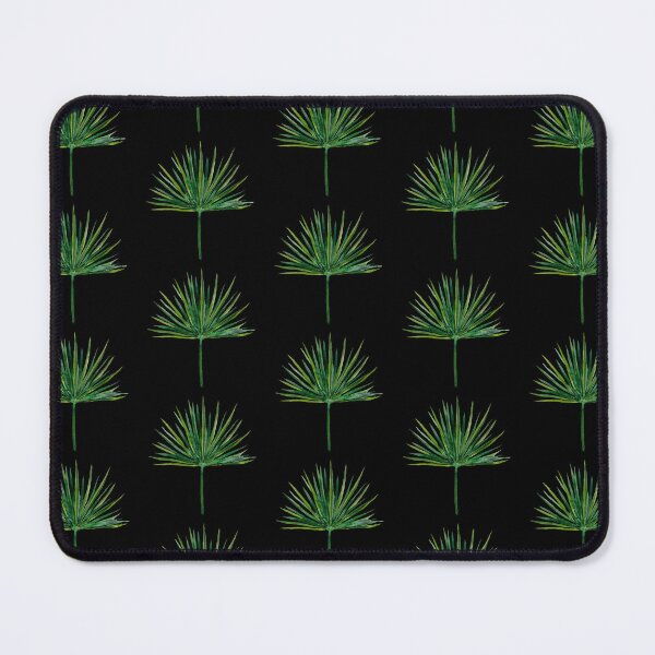 Item preview, Leaf palm seamless black pattern watercolor illustration designed and sold by Yana Mustafina | Boho Soulful Designs.