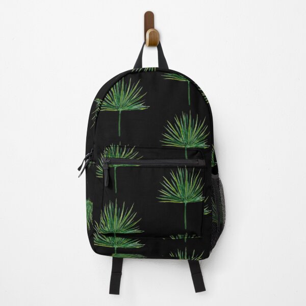 Item preview, Leaf palm seamless black pattern watercolor illustration designed and sold by Yana Mustafina | Boho Soulful Designs.