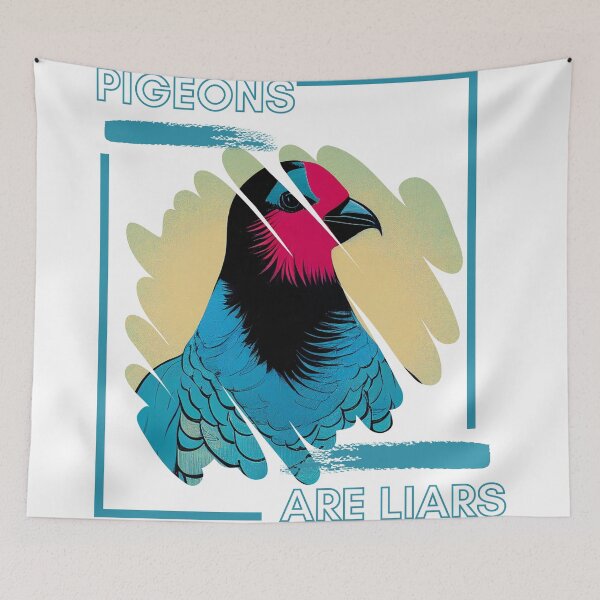 Item preview, Pop Art Pigeons are Liars designed and sold by TheCreativeFab.