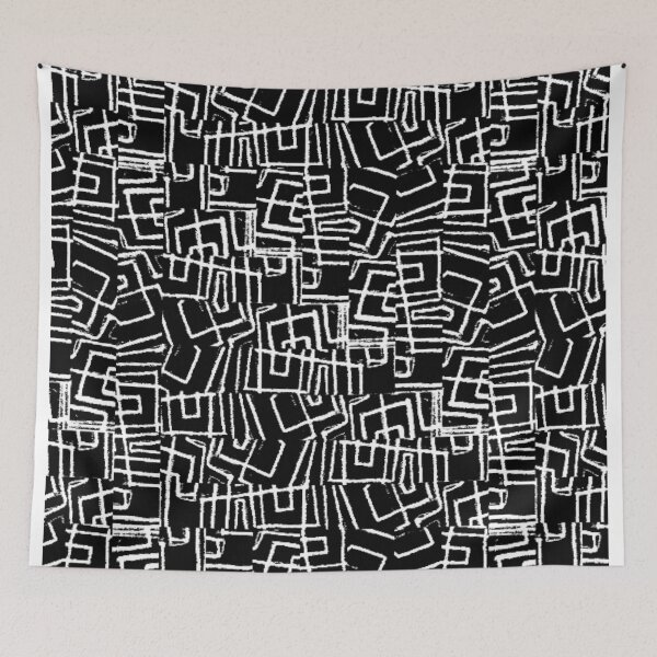 Item preview, Black and White Tribal Seamless Pattern designed and sold by CreativeMagi.