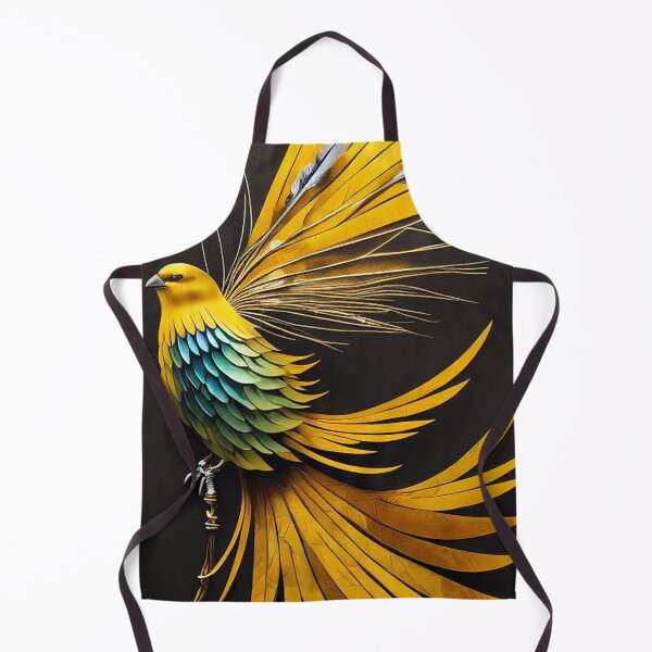 Item preview, Abstract yellow and green canary portrait with outspread feathers designed and sold by SingularityGeek.