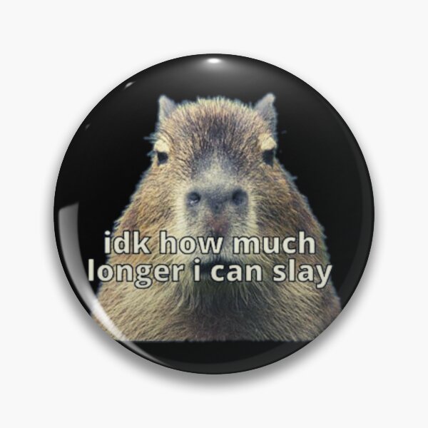 Item preview, Idk How Much Longer I Can Slay Capybara Sarcastic Dank Meme Quote Funny Meme T-Shirt designed and sold by Ssimo30.