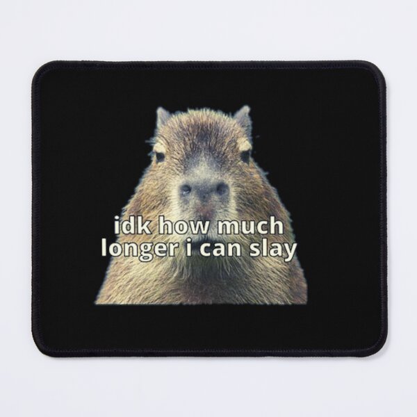 Item preview, Idk How Much Longer I Can Slay Capybara Sarcastic Dank Meme Quote Funny Meme T-Shirt designed and sold by Ssimo30.