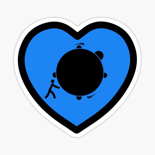 Aperçu de l'œuvre Coeur graphique d'inflation (bleu) créée et vendue par JankHyena.