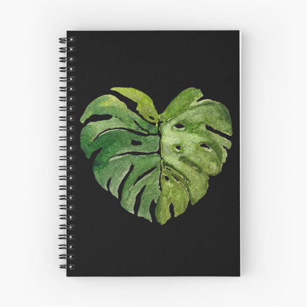 Item preview, Big palm leaf watercolor illustration on black background  designed and sold by Yana Mustafina | Boho Soulful Designs.