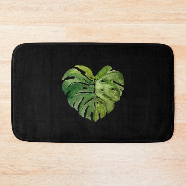 Item preview, Big palm leaf watercolor illustration on black background  designed and sold by Yana Mustafina | Boho Soulful Designs.
